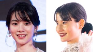 Collage: links die Schauspielerin Non, rechts die Schauspielerin Ai Hashimoto, beide lächelnd bei Filmfestivals in Tokio